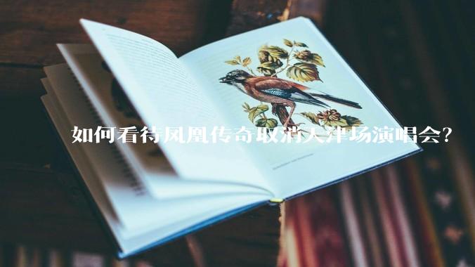 如何看待凤凰传奇取消天津场演唱会？